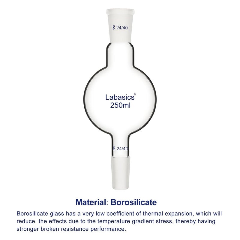 Labasics 250ml Glass Chromatography Reservoir, Borosilicate Glass for Chromatography Experiments - Image 3